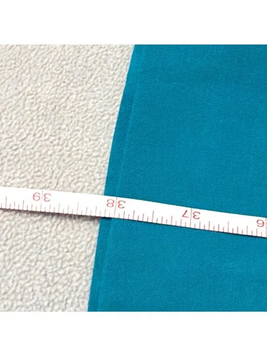 Y2K Colorblock Sheath Dress Calvin Klein Sleeveless Teal & White Womens Size 14 - Picture 6 of 6